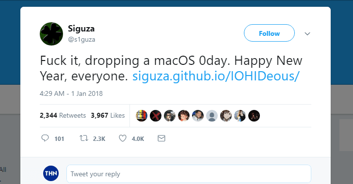 15年前的Apple macOS 0天内核漏洞被揭露，允许Root访问